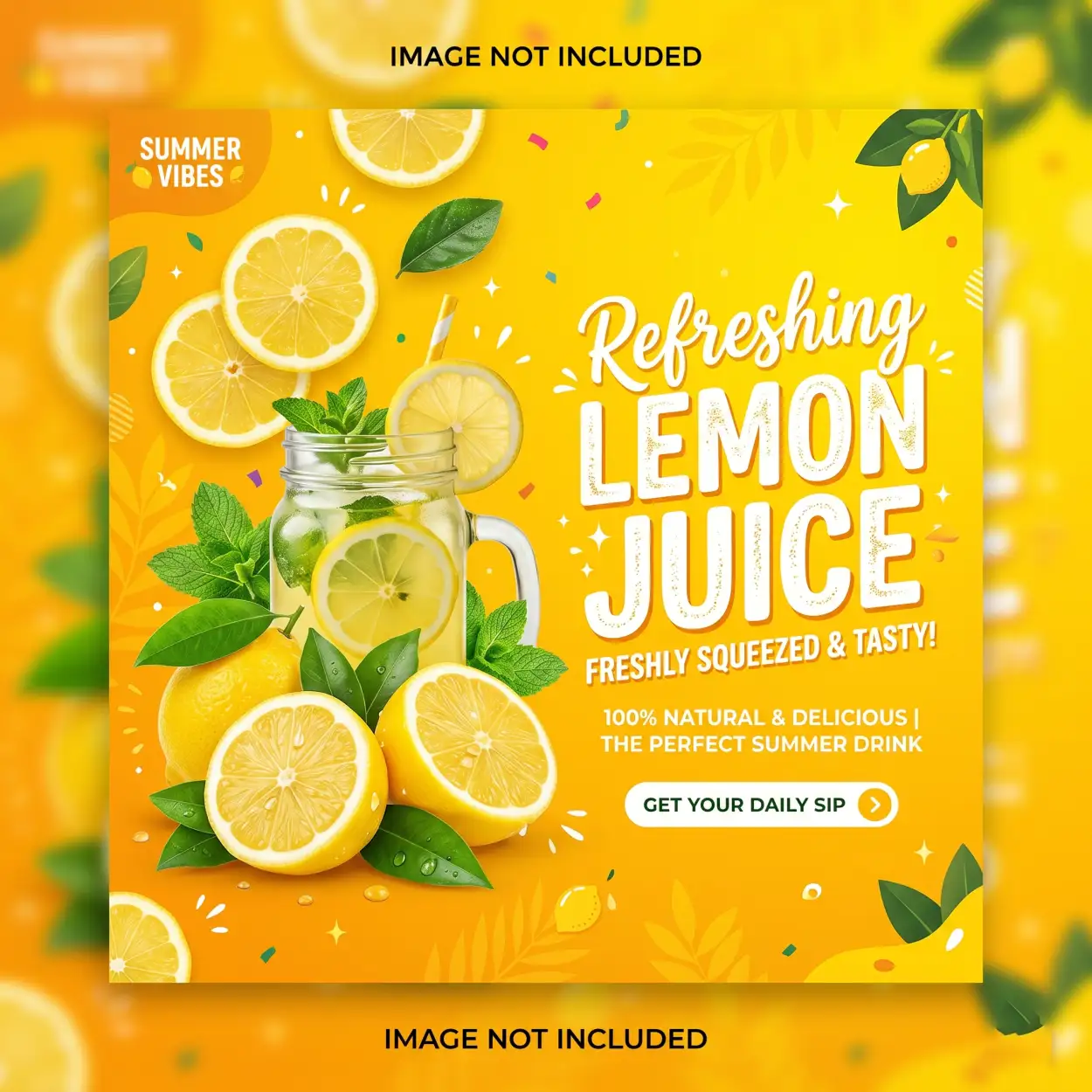 Free Download Lemon Juice Instagram Background Design - High Quality Lemon Juice Background Background Image