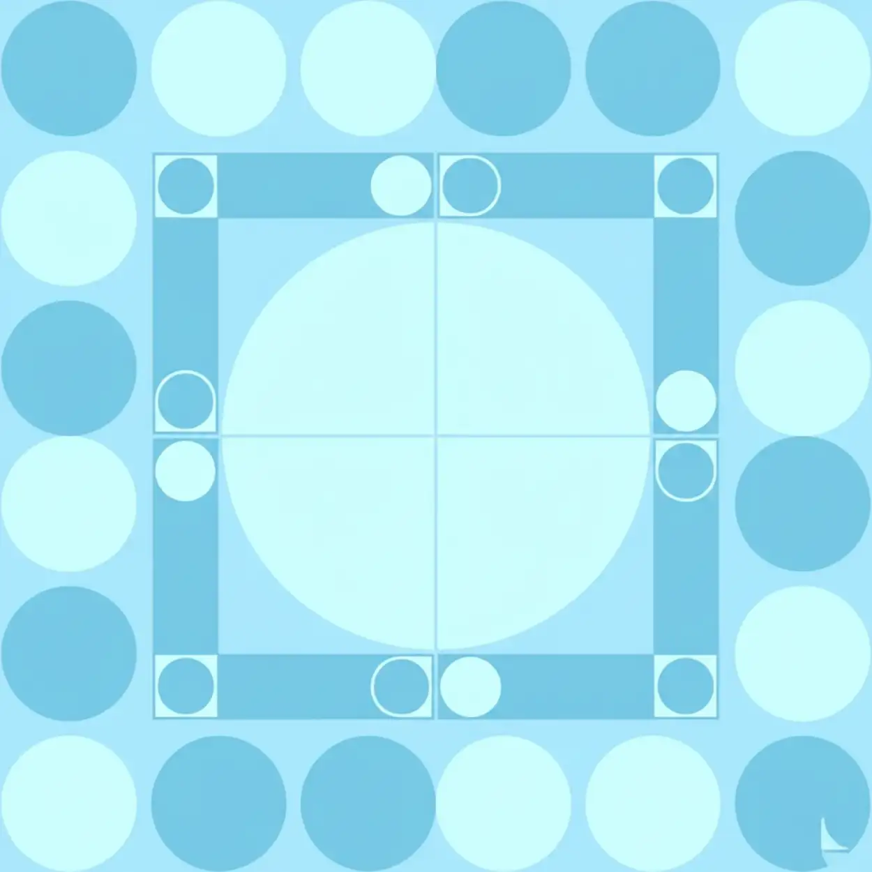 light blue background with dots