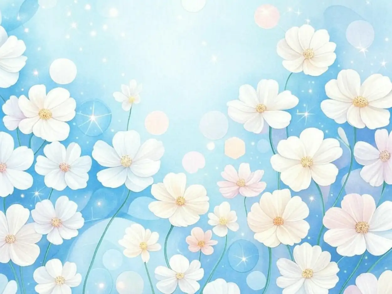 Light Blue Floral Background With Delicate Flowers - Royalty Free Light Blue Background Image | Pngmagic Free Download Light Blue Floral Background With Delicate Flowers - High Quality Light Blue Background Background