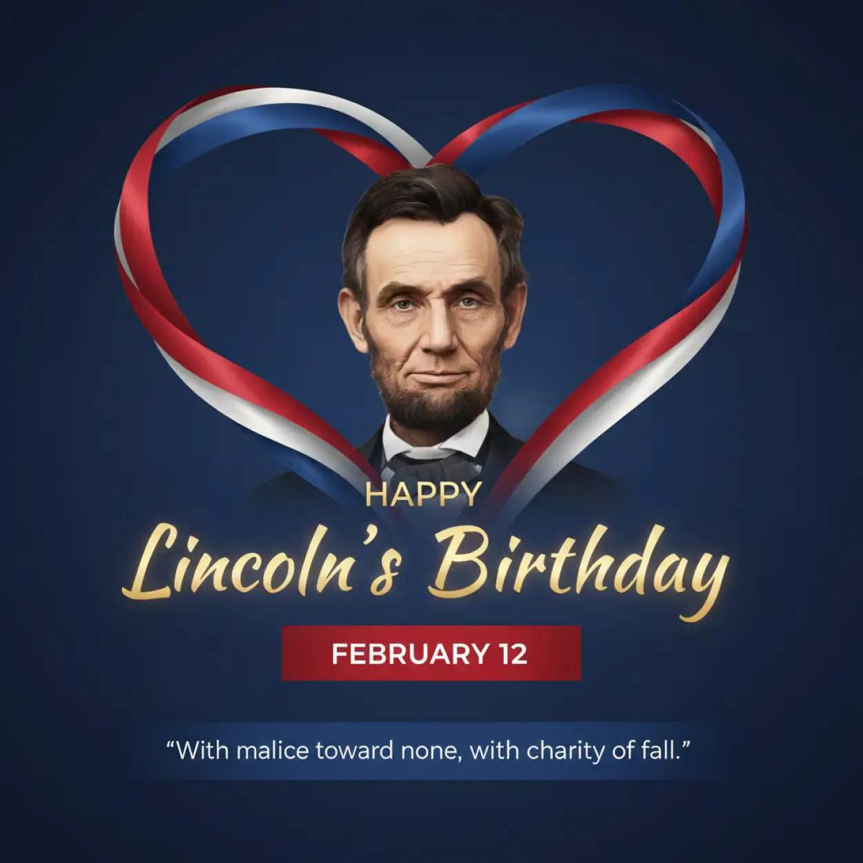 Free Download Lincolns Birthday 12 February Celebration - High Quality Happy Lincolns Birthday Background