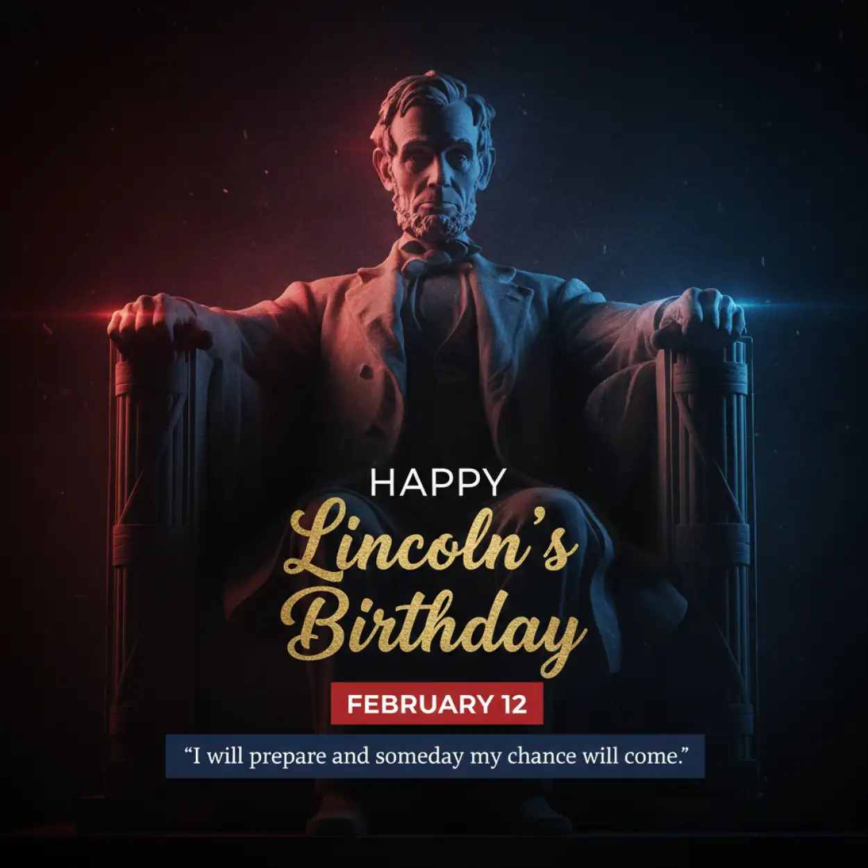 Free Download Lincolns Birthday Banner Background - High Quality Happy Lincolns Birthday Background