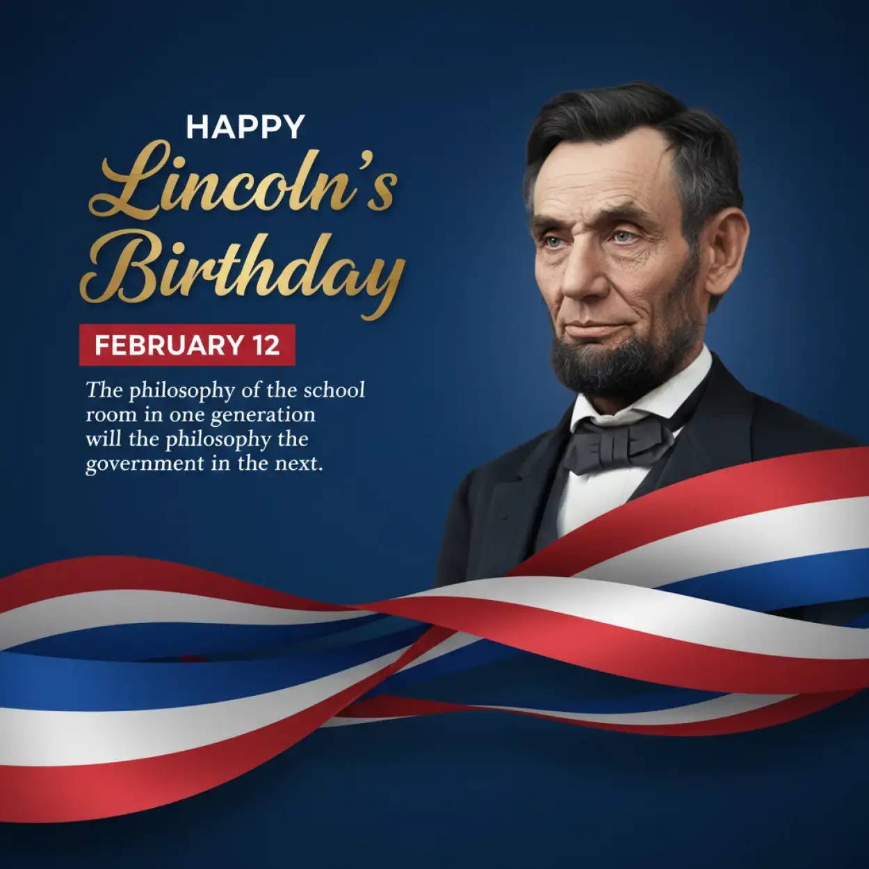 Free Download Lincolns Birthday Educational Post - High Quality Happy Lincolns Birthday Background