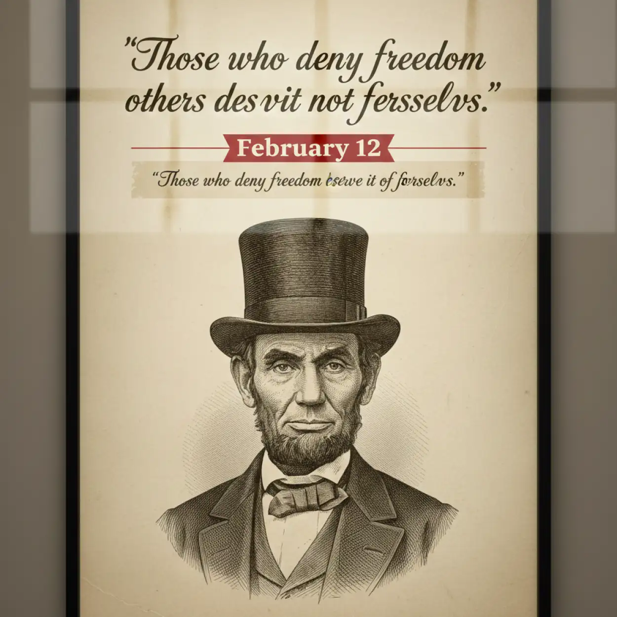 Free Download Lincolns Birthday Freedom Quotes - High Quality Happy Lincolns Birthday Background