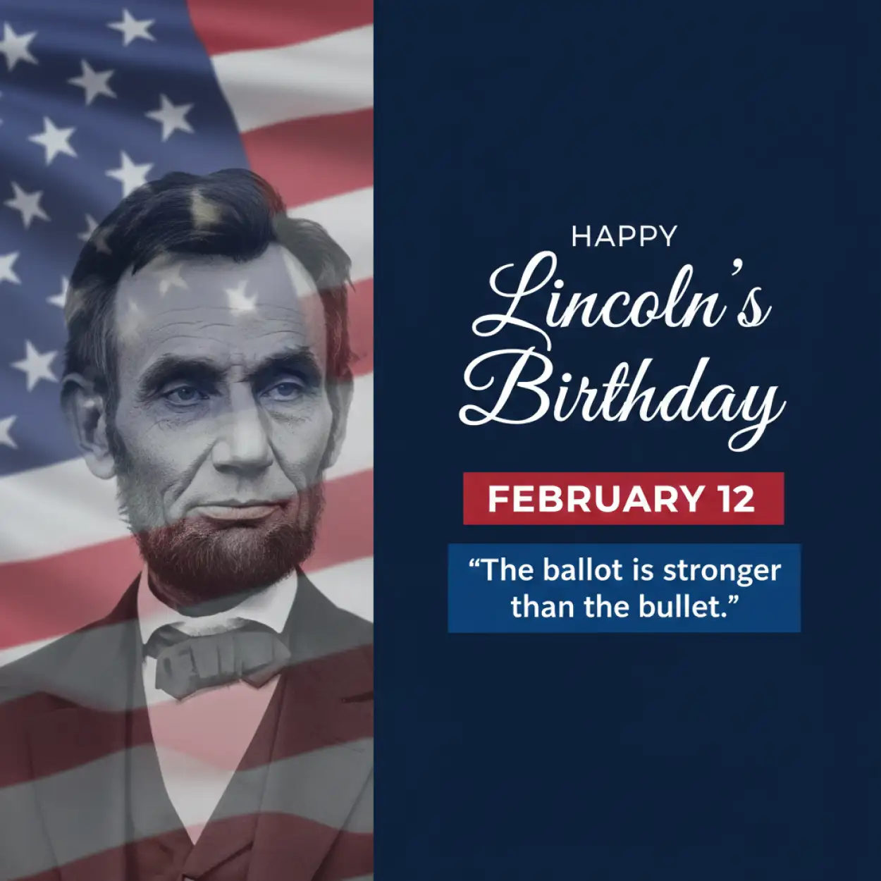 Free Download Lincolns Birthday Patriotic Quotes - High Quality Happy Lincolns Birthday Background