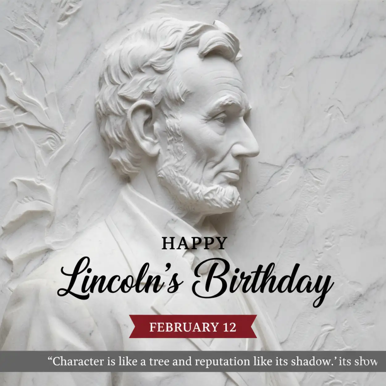 lincolns birthday social media graphics