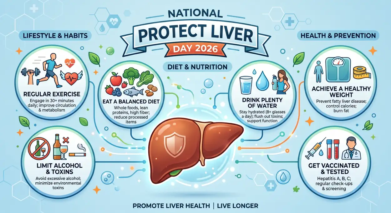 Free Download Liver Health Infographic Png - High Quality National Protect Liver Day 2026 Transparent PNG