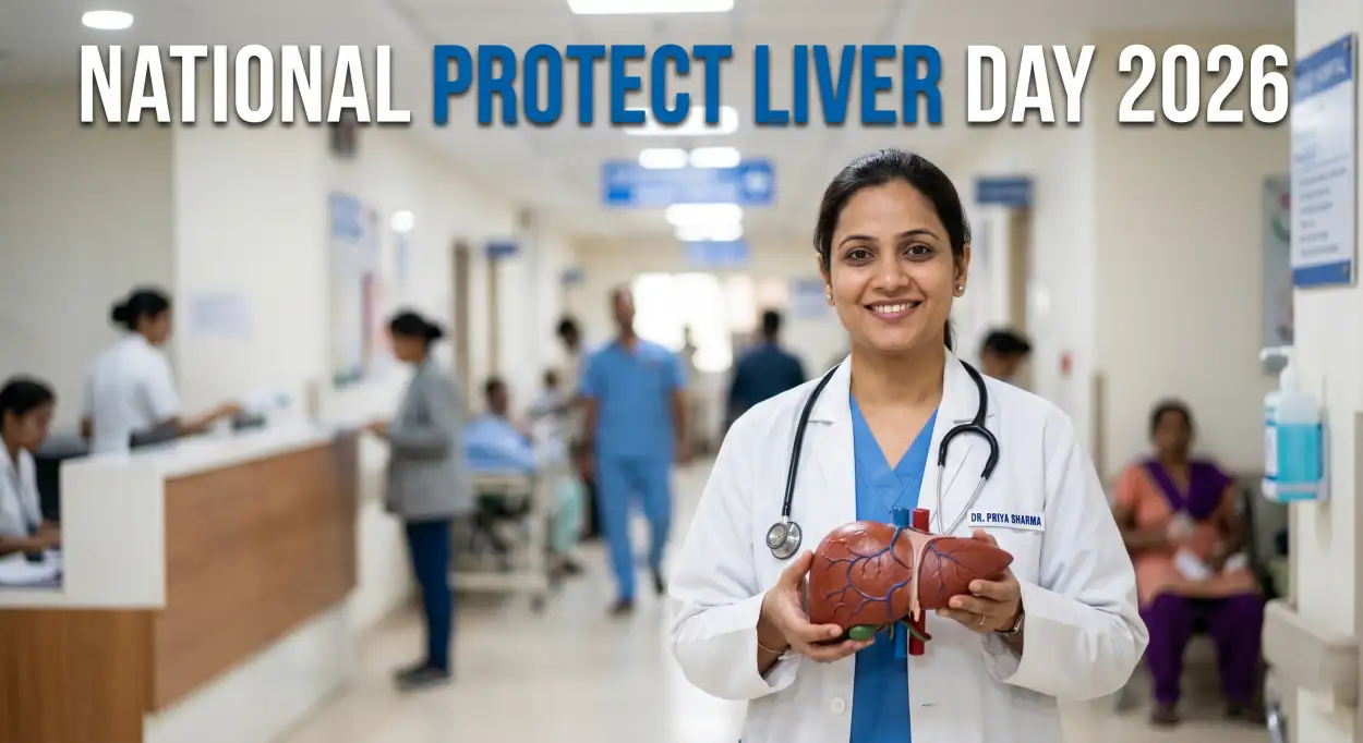 Free Download Liver Protection Day Poster Hindi - High Quality National Protect Liver Day 2026 Image