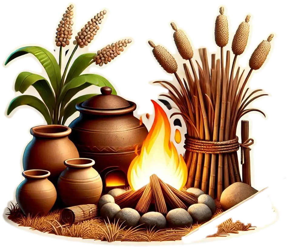 lohri bonfire png for festival posters