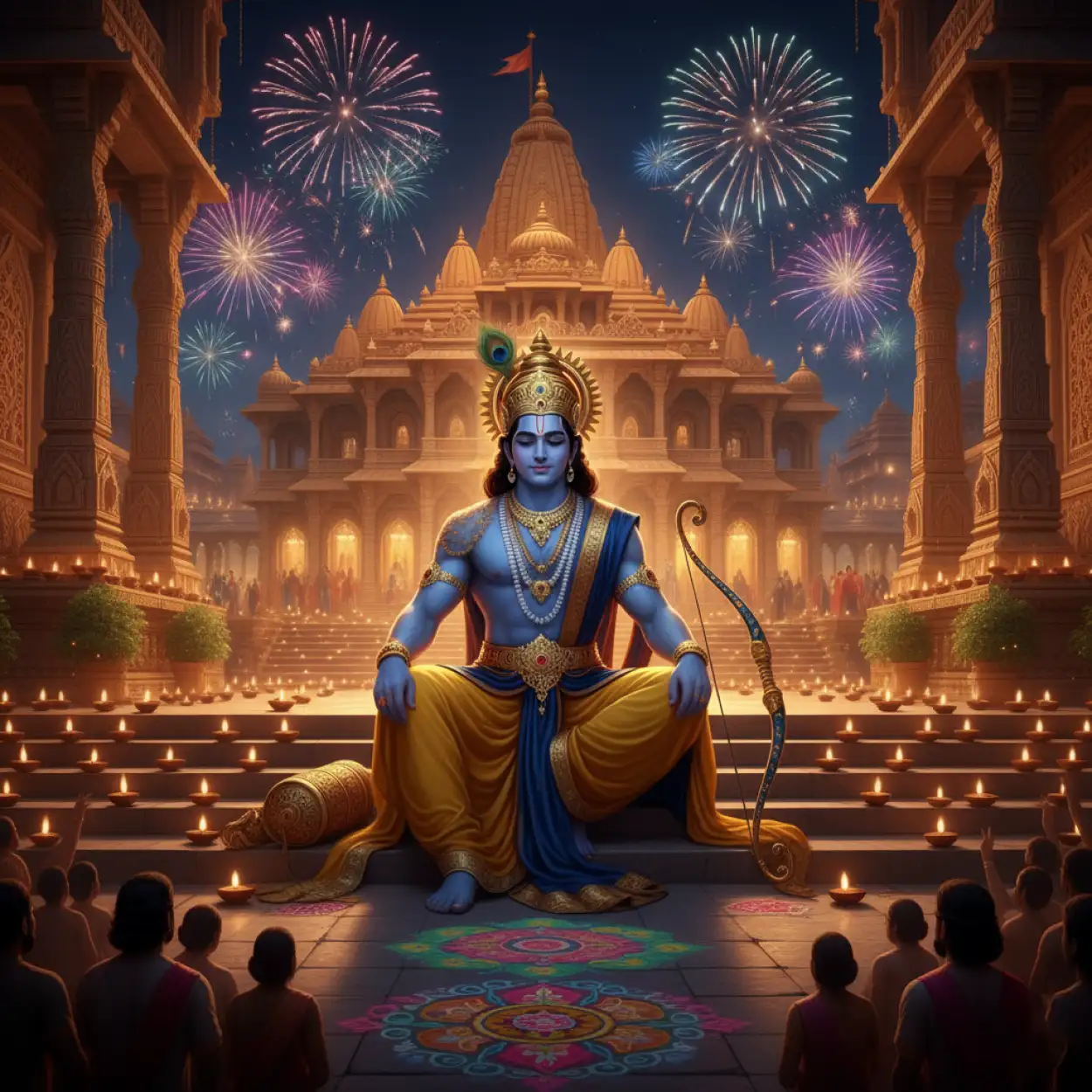 lord rama abstract art background hd