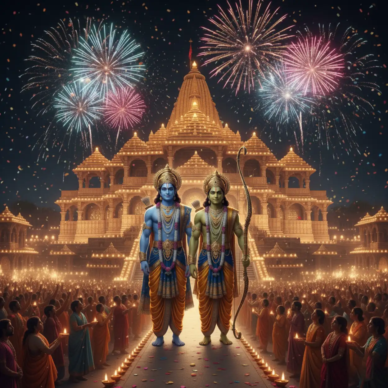lord rama temple background for editing