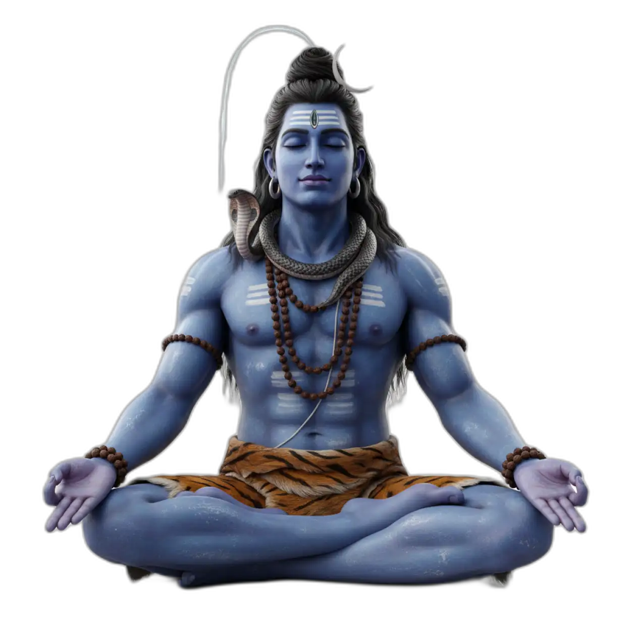 lord shiva png meditation pose