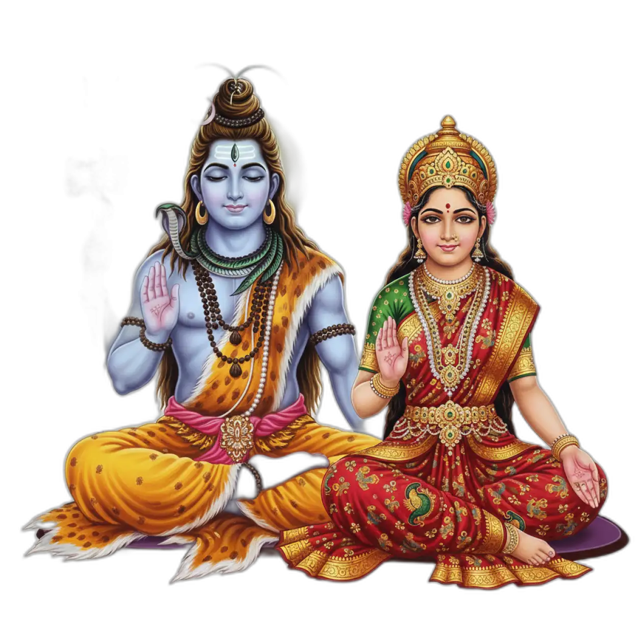 lord shiva png with crescent moon