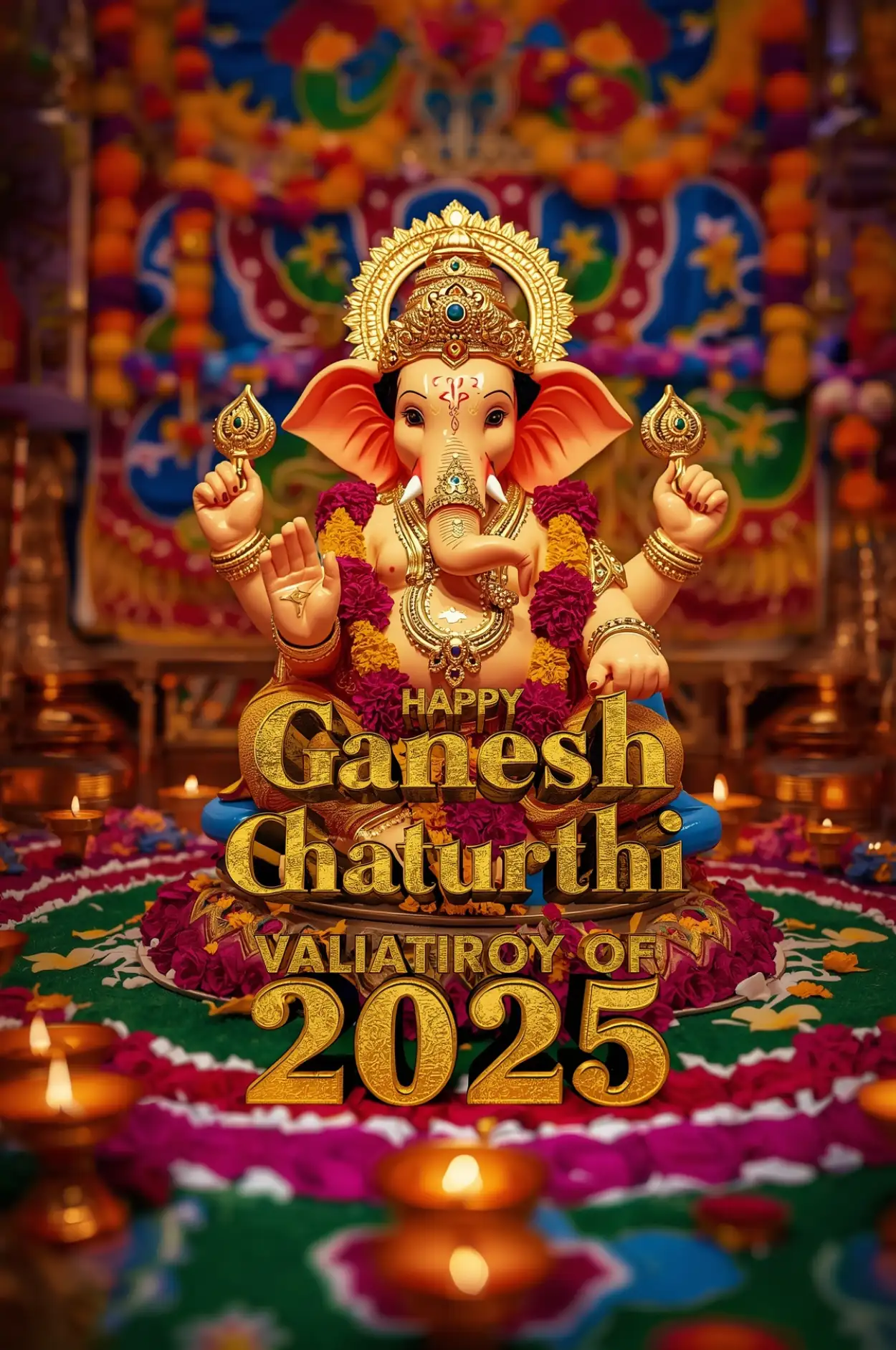 Happy Ganesh Chaturthi 2025 clipart free