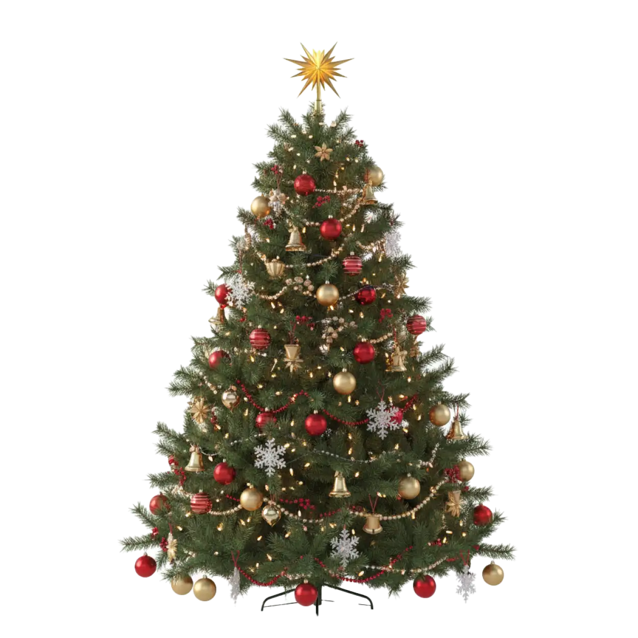 Luxury Christmas tree PNG premium look