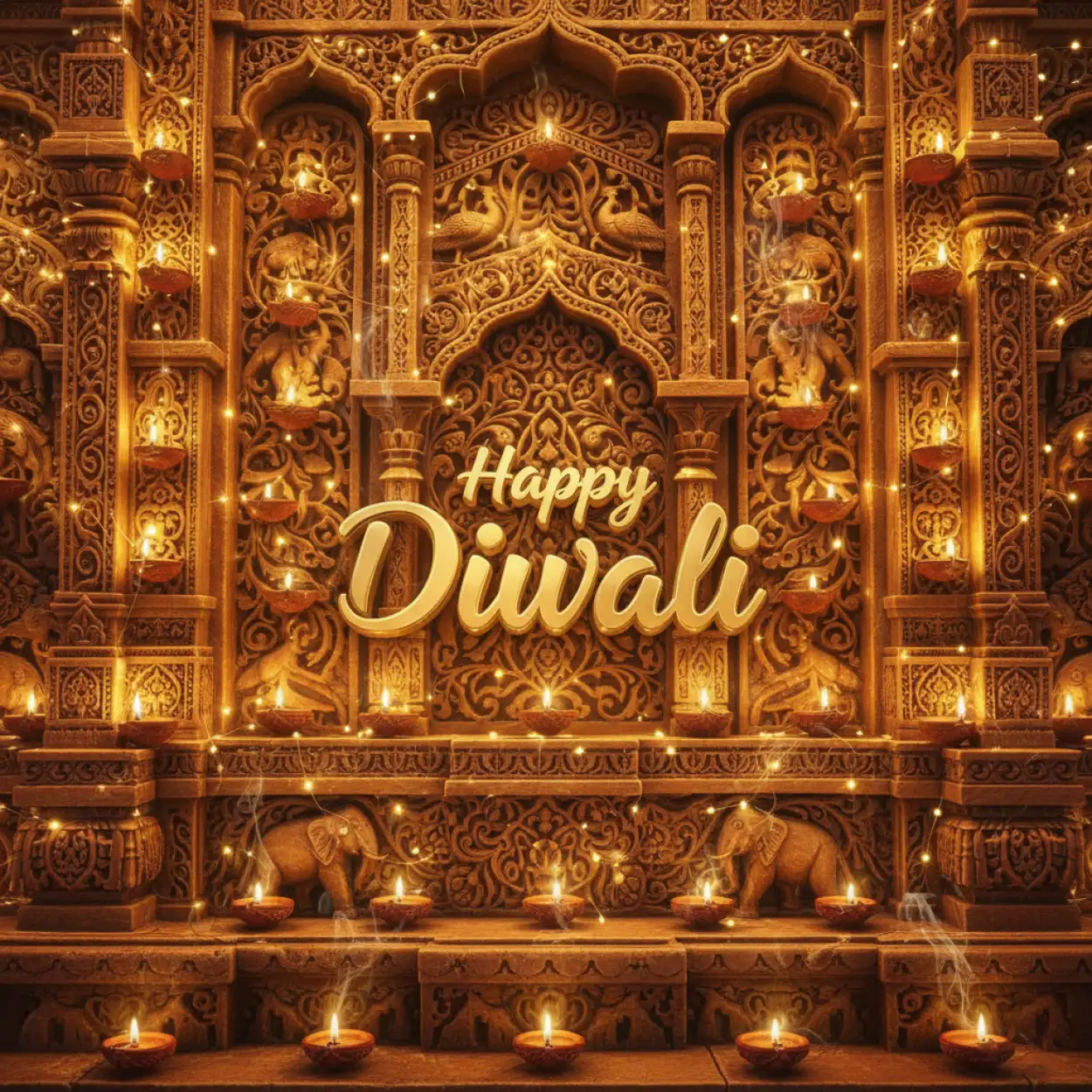 luxury happy diwali 2025 poster background