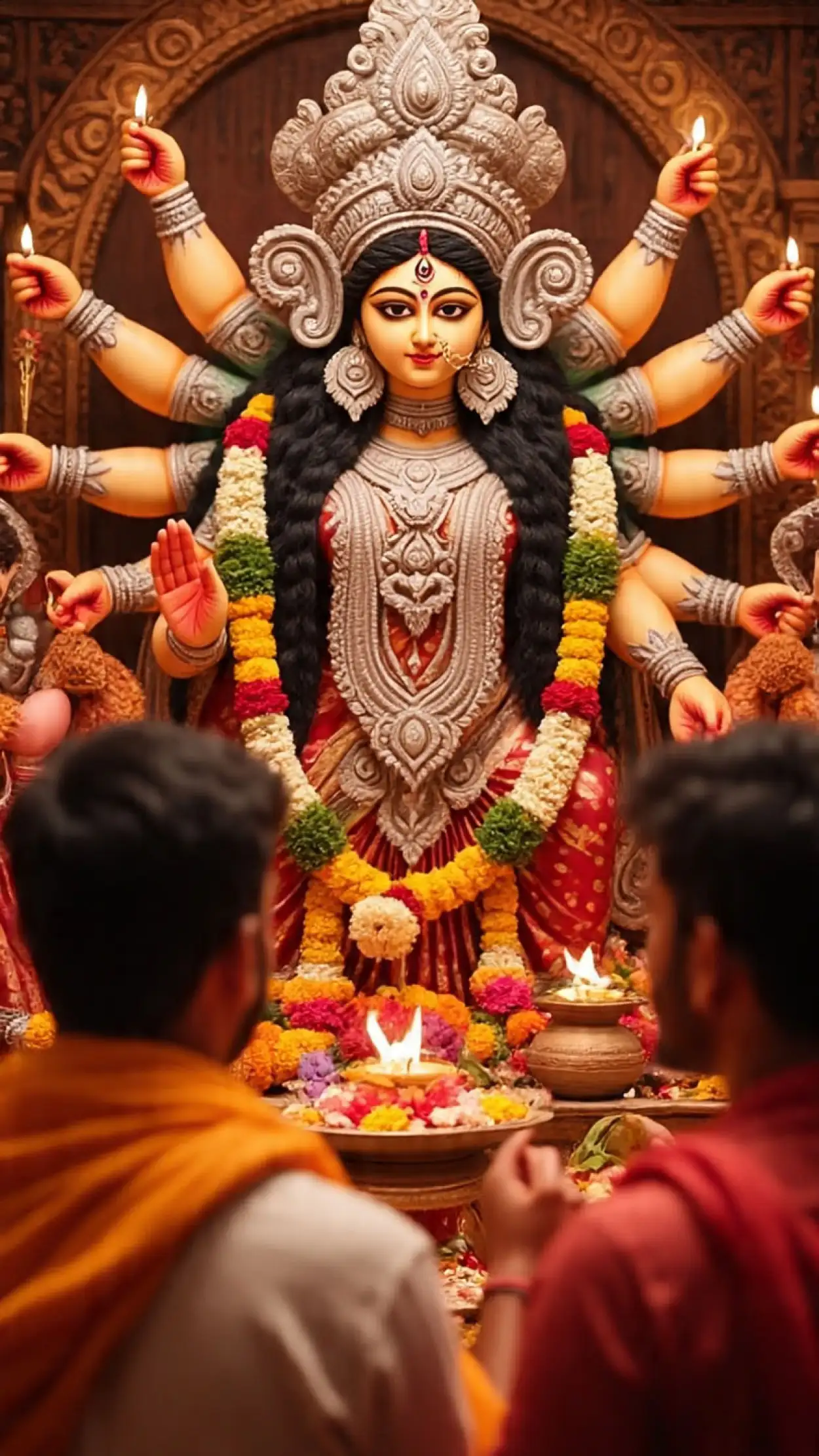 maa durga photo in bengali style