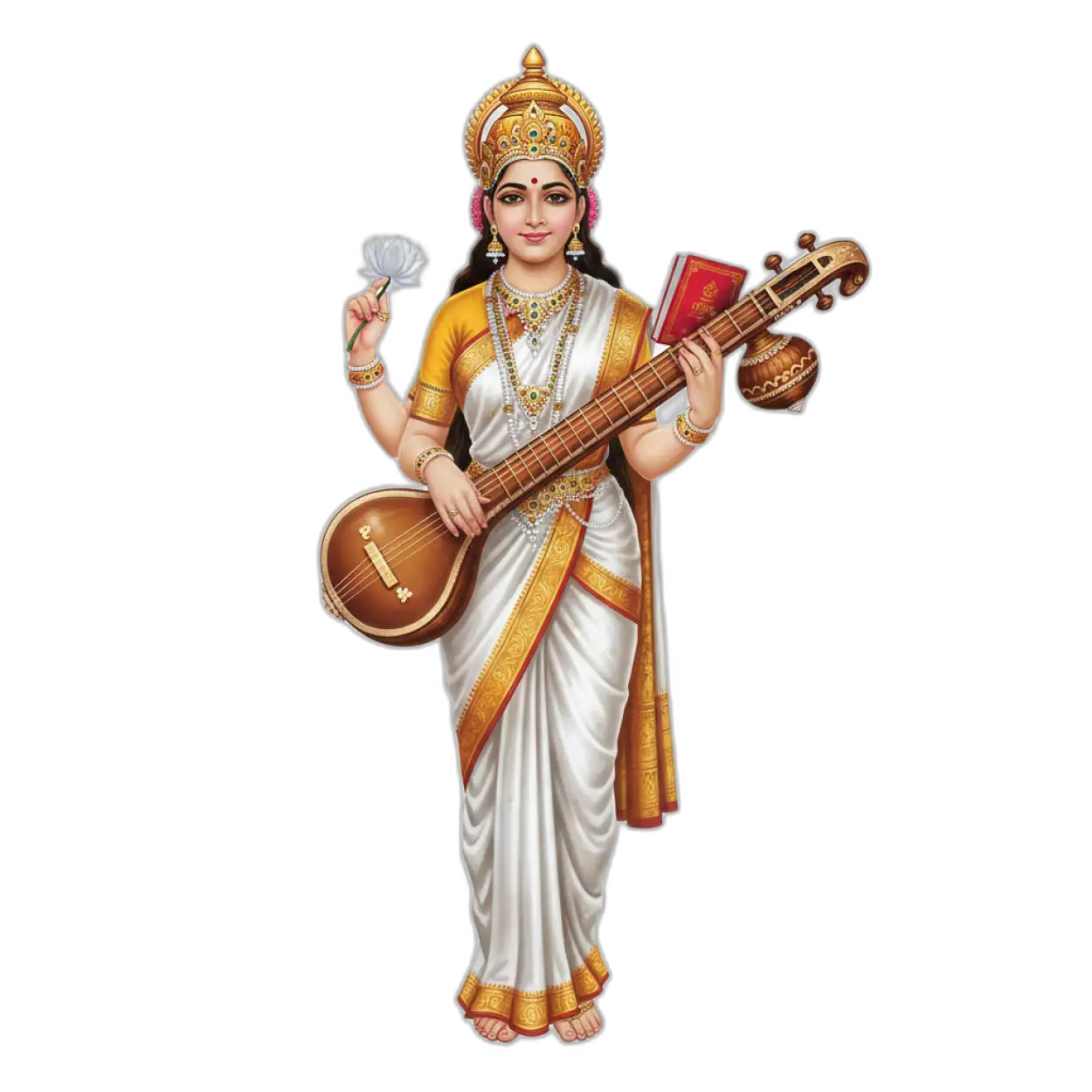 maa saraswati png for school website