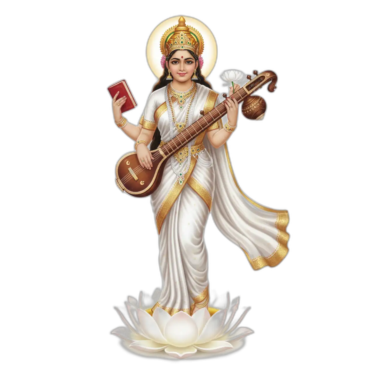 maa saraswati png high quality