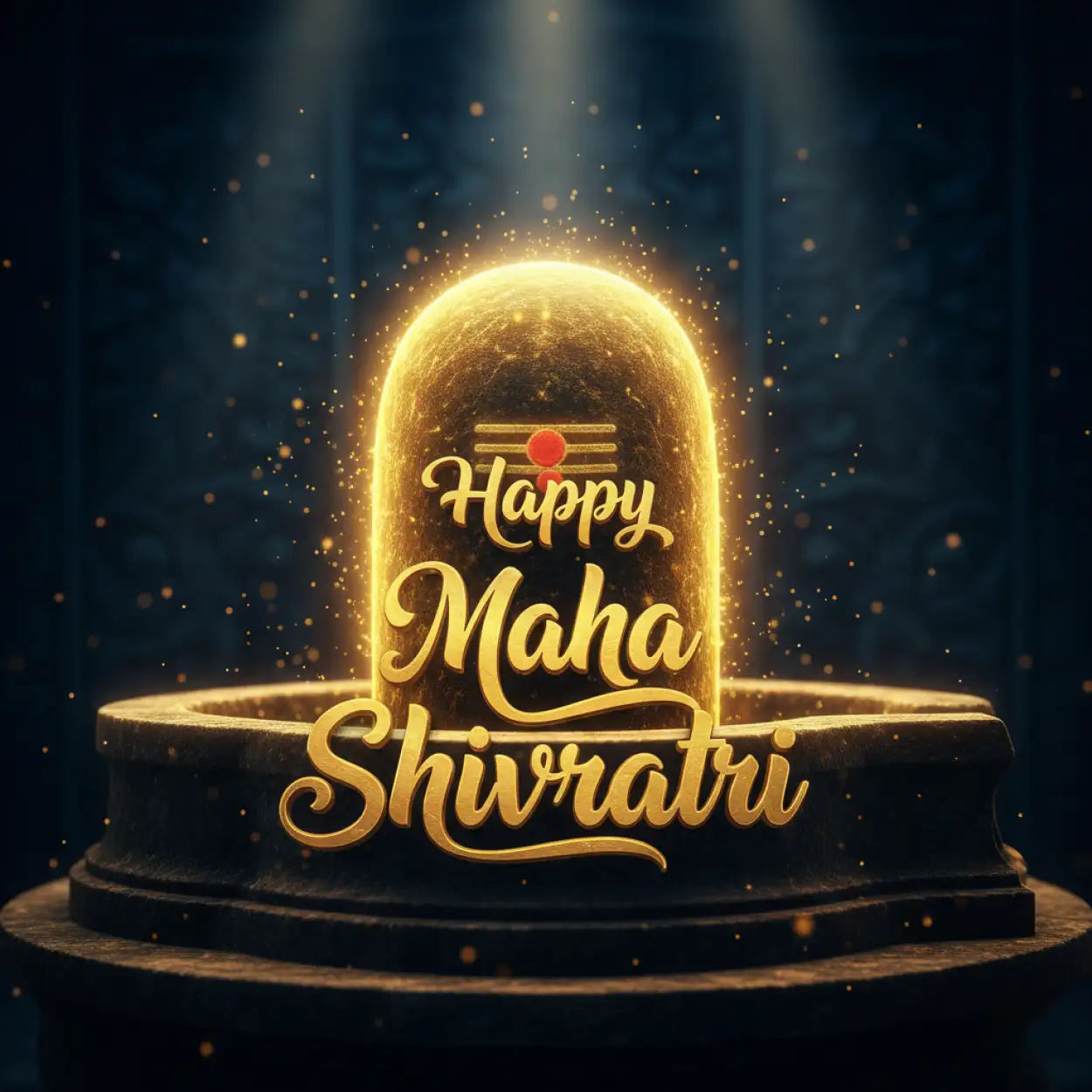 Free Download Maha Shivratri Wishes Golden Text Design - High Quality Maha Shivratri Wishes Background