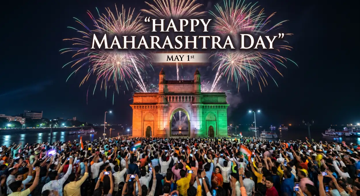 Free Download Maharashtra Day 2026 Festival Greeting Background Hd - High Quality Happy Maharashtra Day 2026 Background Image