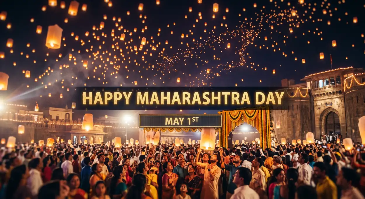 Free Download Maharashtra Day 2026 Golden Theme Wallpaper Hd - High Quality Happy Maharashtra Day 2026 Image