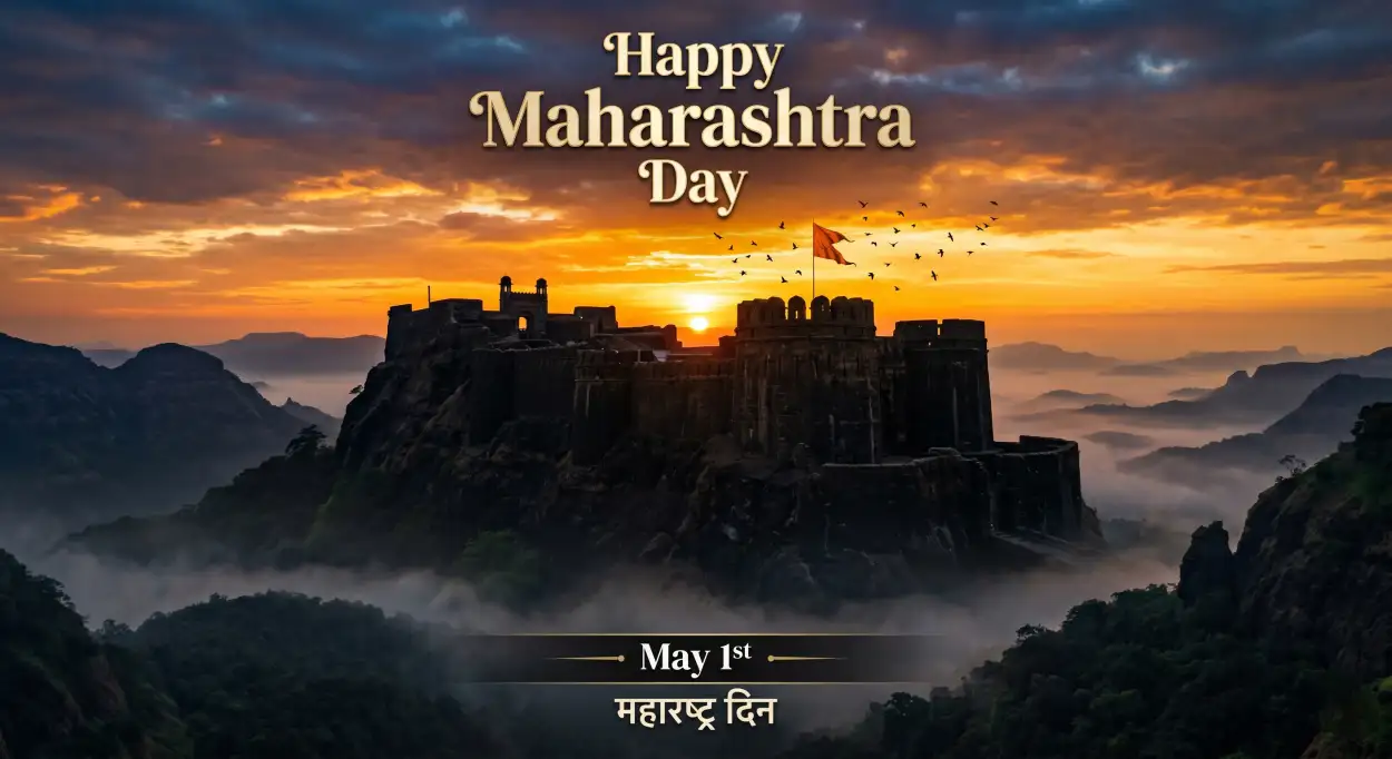 Free Download Maharashtra Day 2026 Greetings Card Download Free - High Quality Happy Maharashtra Day 2026 Image