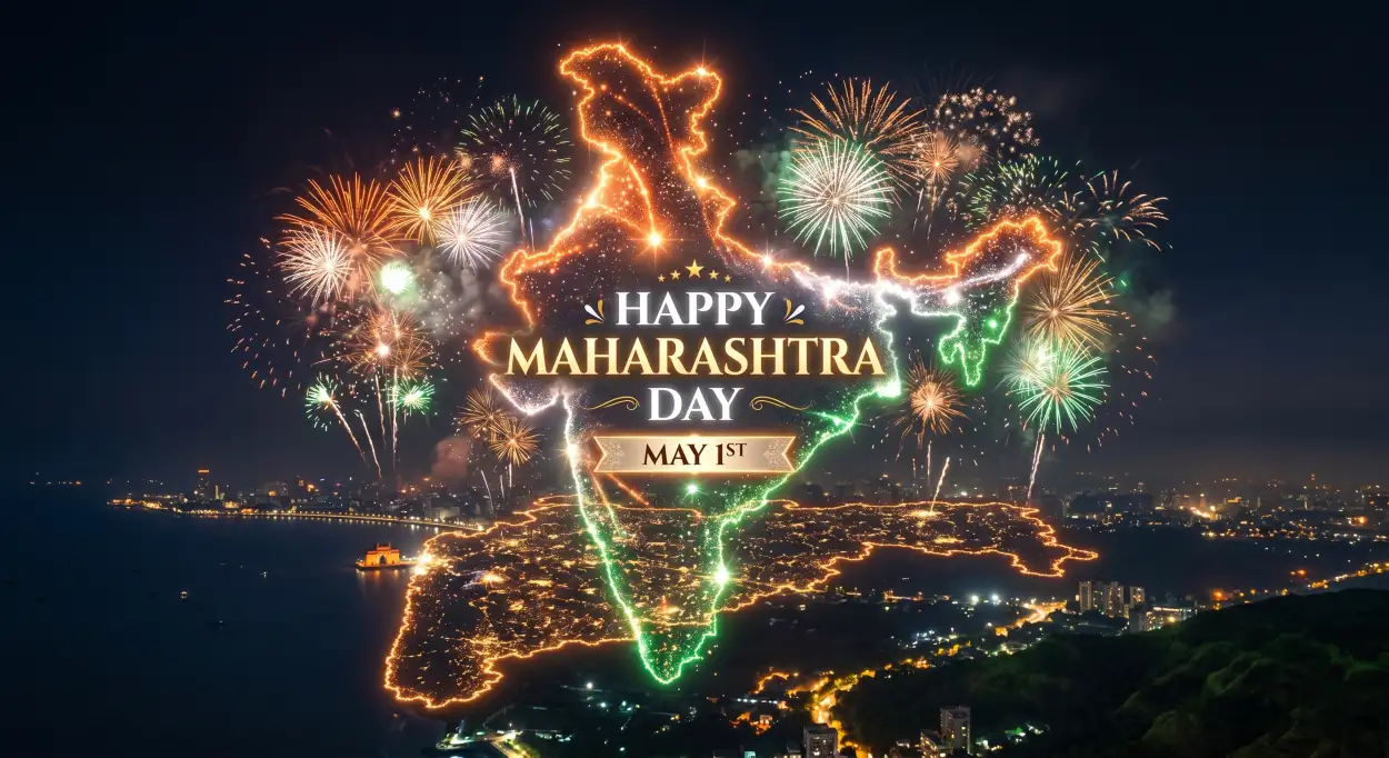 Free Download Maharashtra Day 2026 Wishes Wallpaper Hd - High Quality Happy Maharashtra Day 2026 Image