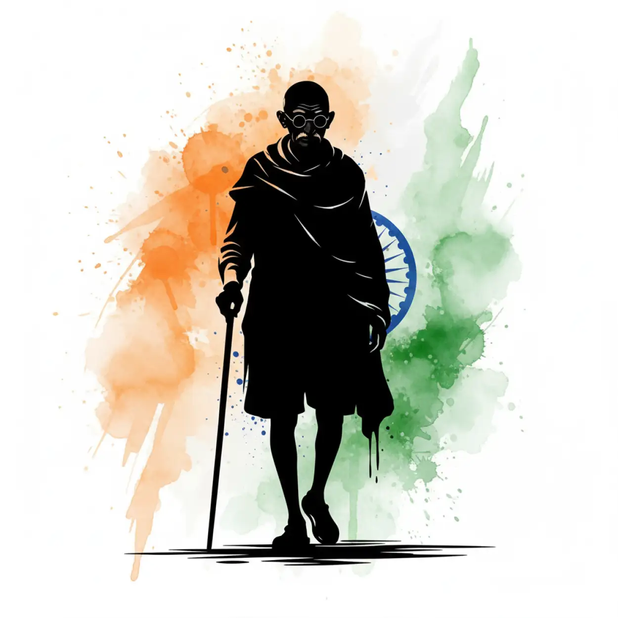 mahatma gandhi indian flag theme background