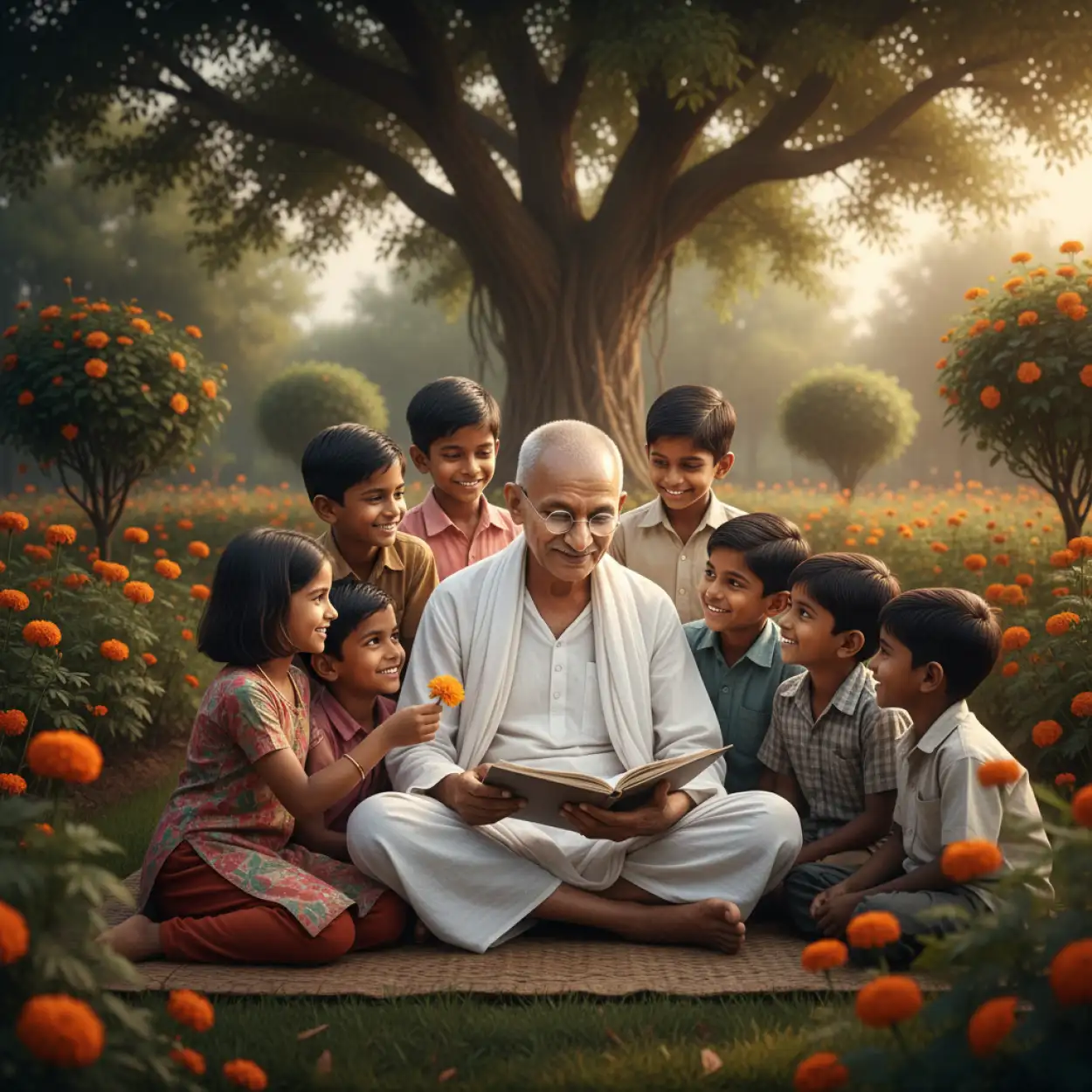 mahatma gandhi inspirational poster background