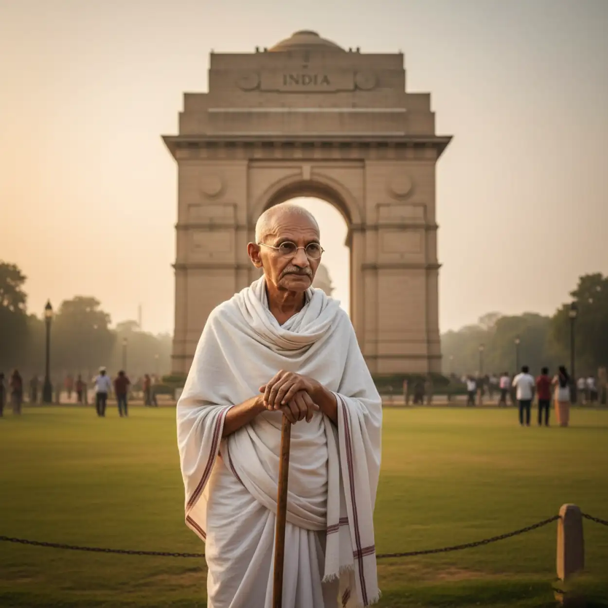 mahatma gandhi silhouette background hd