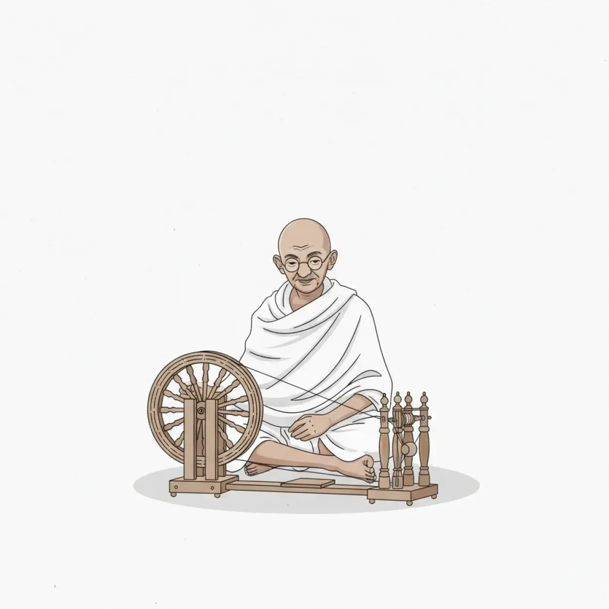 mahatma gandhi vector silhouette background