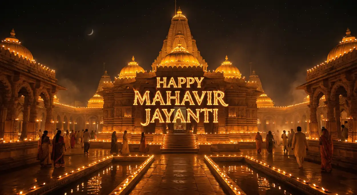 Free Download Mahavir Jayanti 2026 Aesthetic Background - High Quality Happy Mahavir Jayanti 2026 Background Image