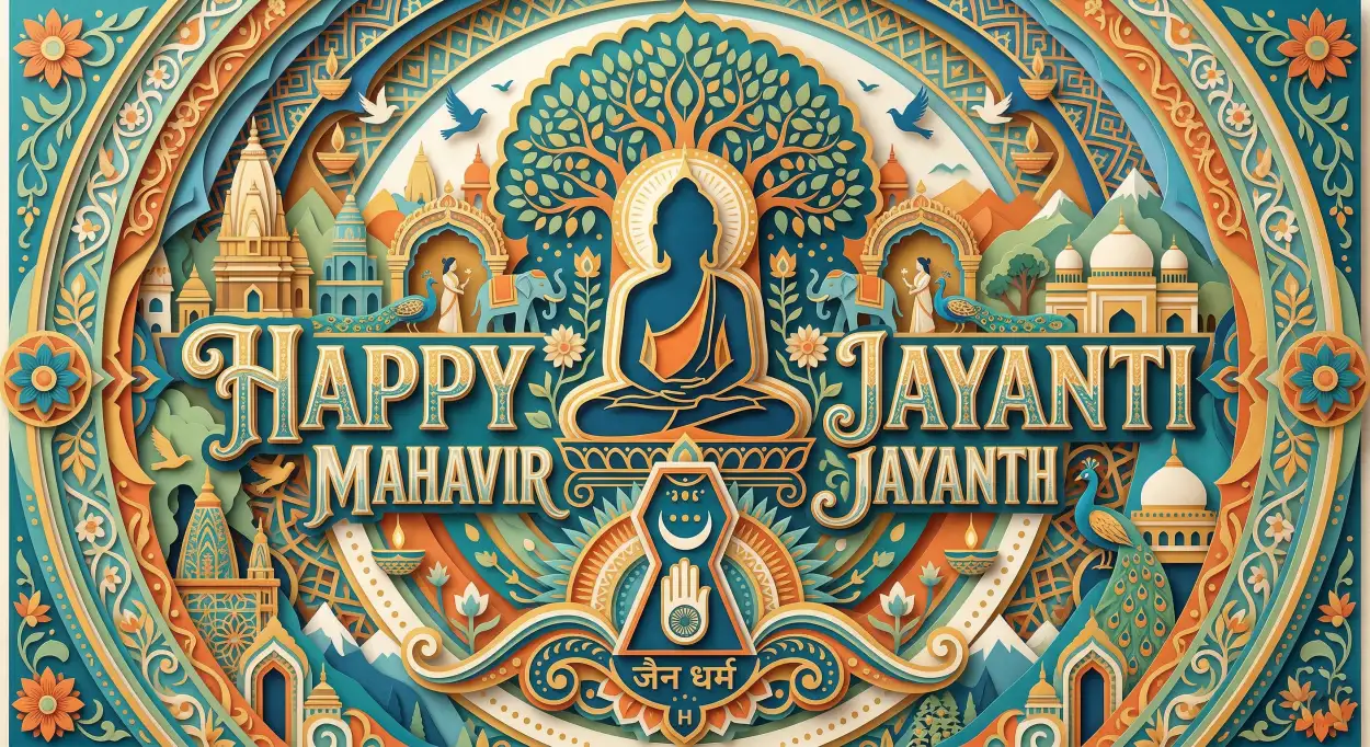 Free Download Mahavir Jayanti 2026 Aesthetic Spiritual Background Hd - High Quality Happy Mahavir Jayanti 2026 Background Image