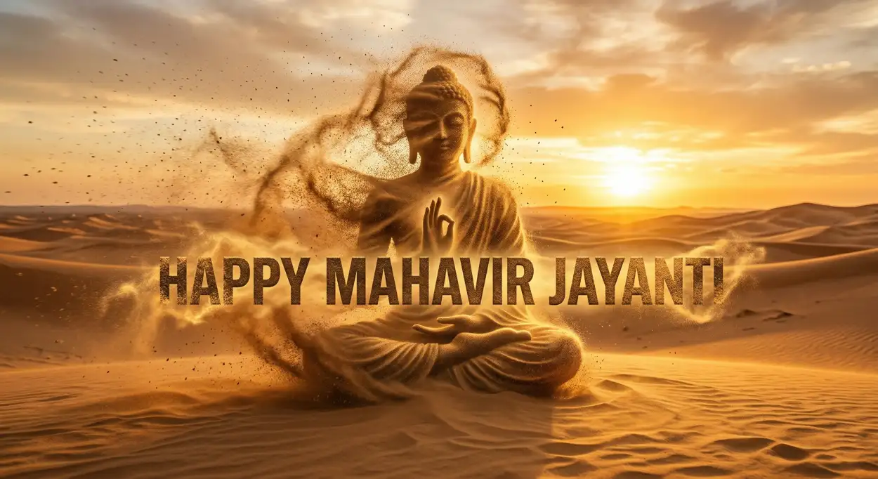 Free Download Mahavir Jayanti 2026 Banner Background Hd Free - High Quality Happy Mahavir Jayanti 2026 Background Image