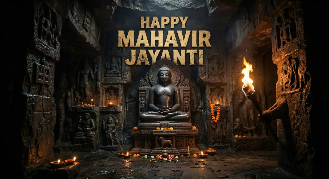 Free Download Mahavir Jayanti 2026 Cinematic Style Wallpaper Hd - High Quality Happy Mahavir Jayanti 2026 Image