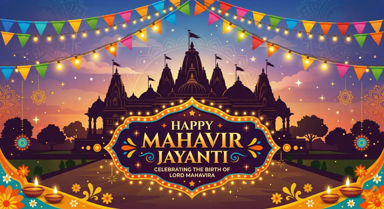 Free Download Mahavir Jayanti 2026 Event Banner - High Quality Happy Mahavir Jayanti 2026 Image
