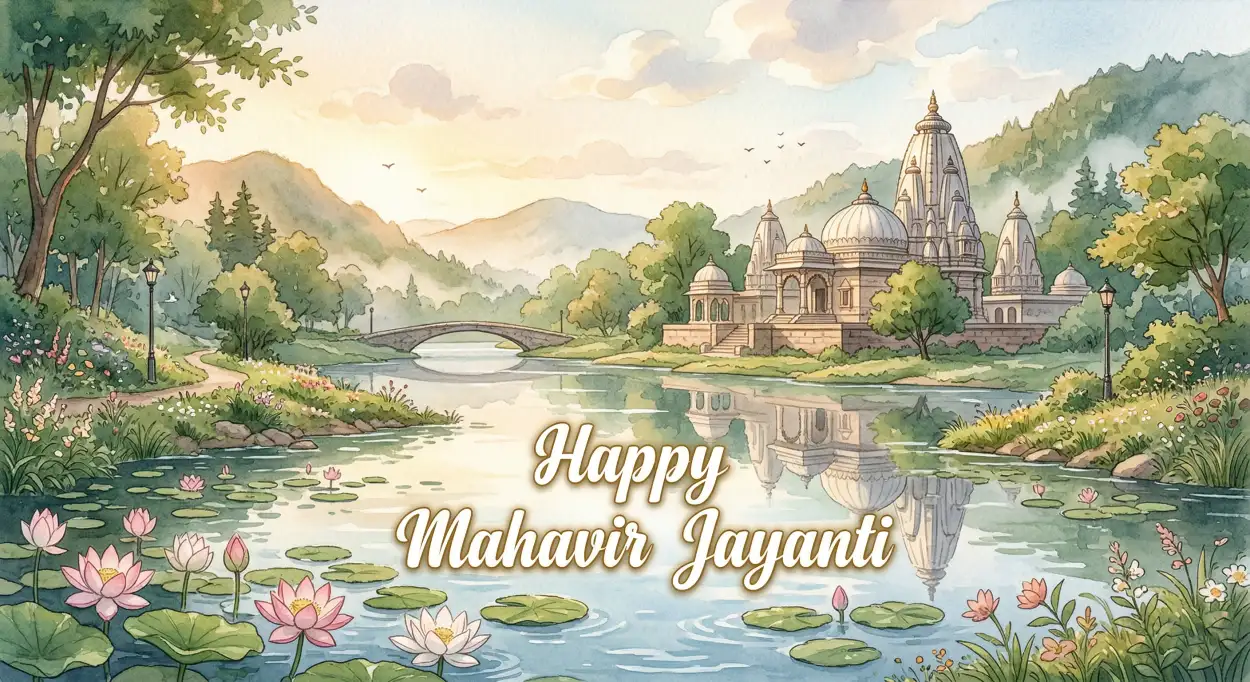 Free Download Mahavir Jayanti 2026 Office Greeting Images - High Quality Happy Mahavir Jayanti 2026 Image