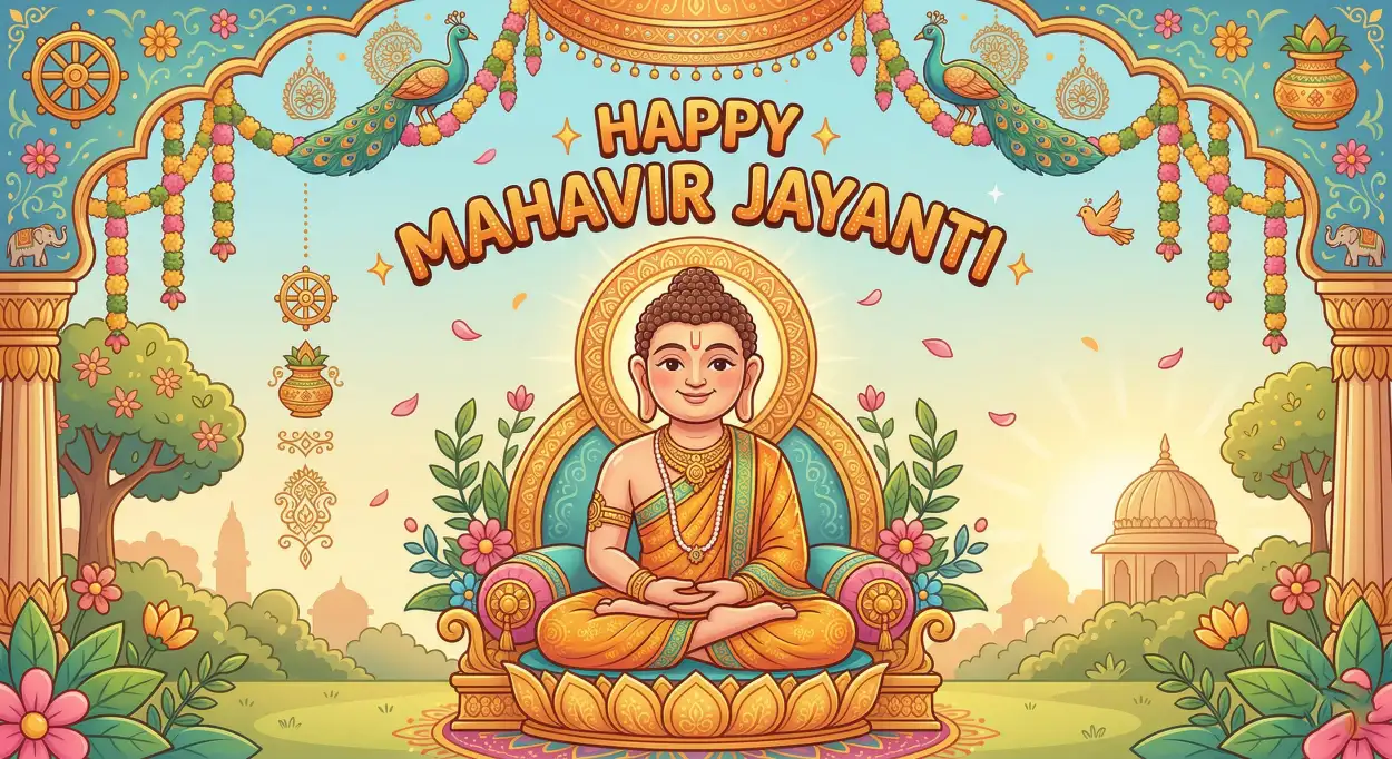 Free Download Mahavir Jayanti 2026 Png Clipart Transparent Background Free Download - High Quality Happy Mahavir Jayanti 2026 Transparent PNG