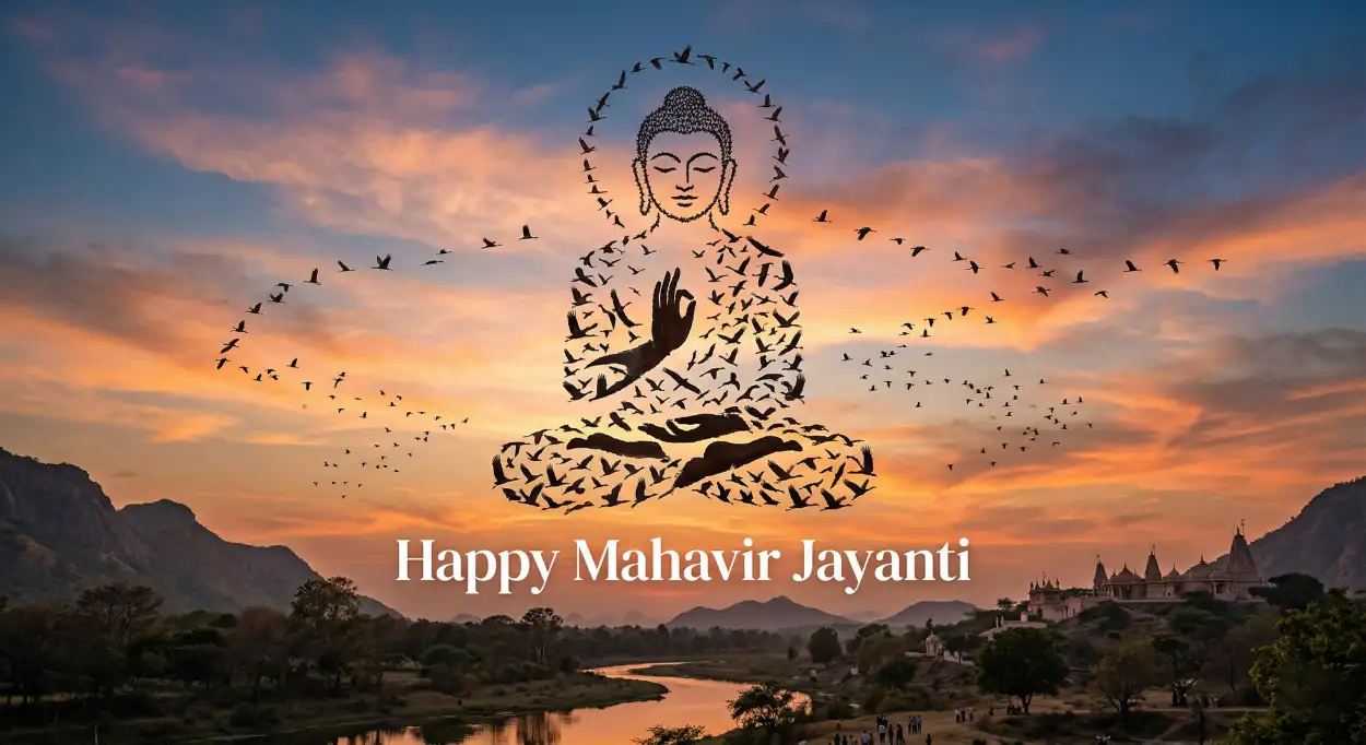 Free Download Mahavir Jayanti 2026 Spiritual Quotes - High Quality Happy Mahavir Jayanti 2026 Image