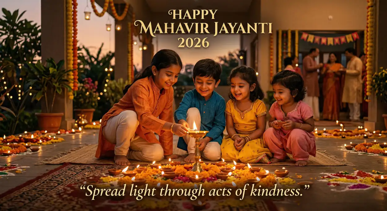 Free Download Mahavir Jayanti 2026 Wishes For Children - High Quality Mahavir Jayanti 2026 Wishes Image