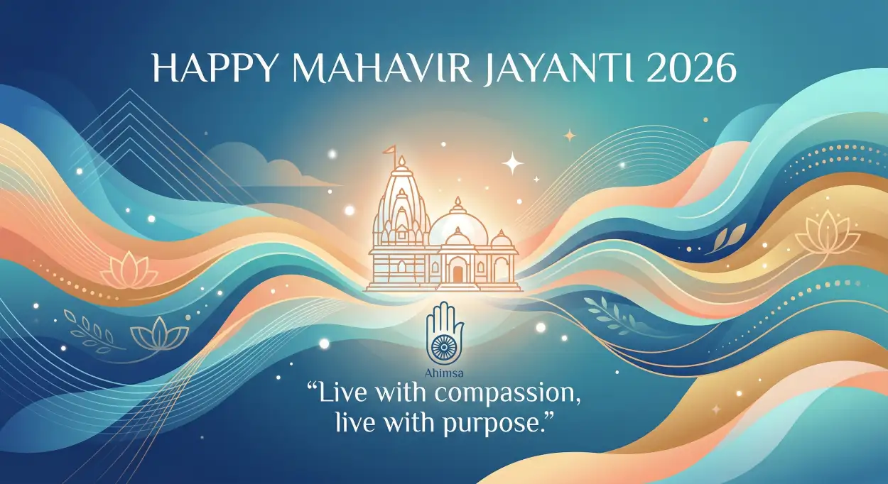 Free Download Mahavir Jayanti 2026 Wishes For Humanity Messages - High Quality Mahavir Jayanti 2026 Wishes Image