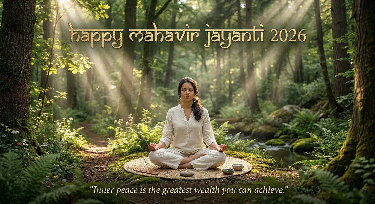 Free Download Mahavir Jayanti 2026 Wishes For Inner Peace - High Quality Mahavir Jayanti 2026 Wishes Image