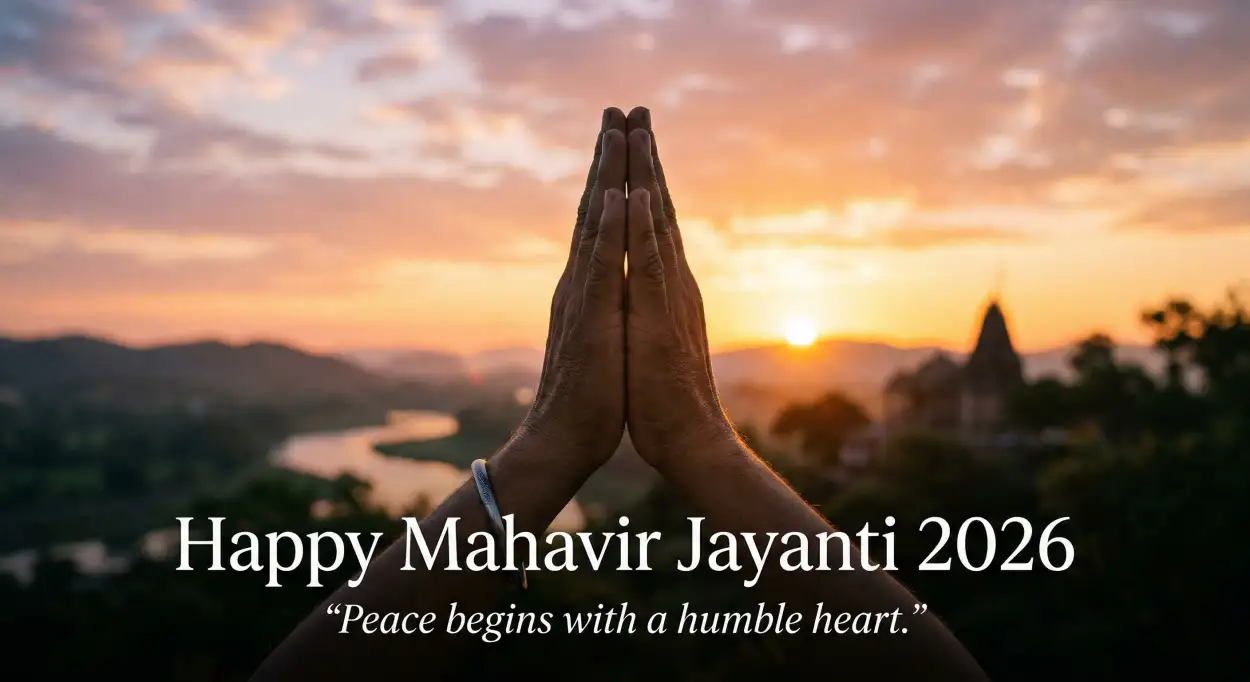 Free Download Mahavir Jayanti 2026 Wishes For Peace And Nonviolence - High Quality Mahavir Jayanti 2026 Wishes Image