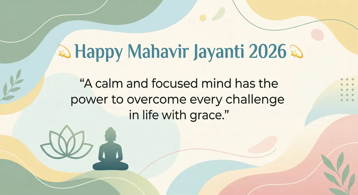 Free Download Mahavir Jayanti 2026 Wishes For Spiritual Growth - High Quality Mahavir Jayanti 2026 Wishes Image
