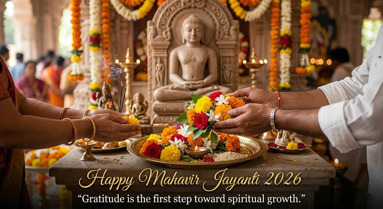Free Download Mahavir Jayanti 2026 Wishes For Whatsapp - High Quality Mahavir Jayanti 2026 Wishes Image