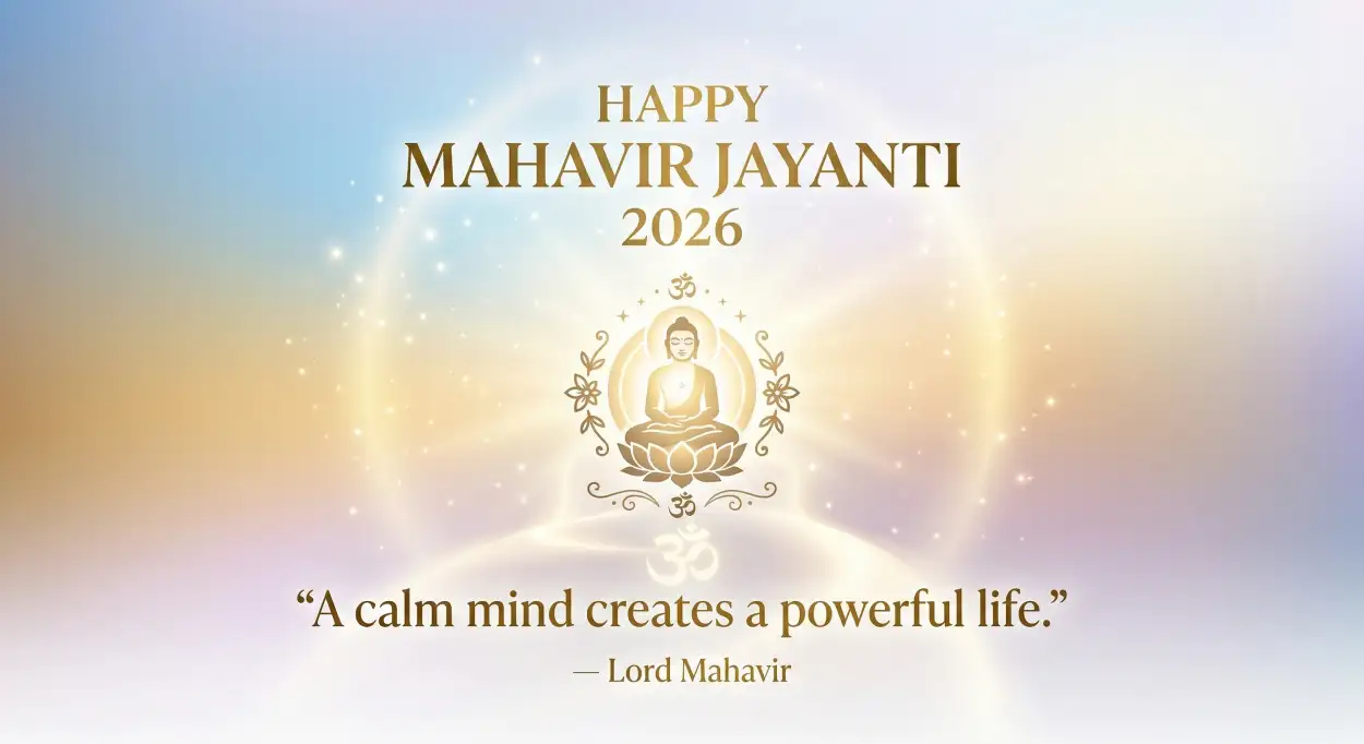 Free Download Mahavir Jayanti 2026 Wishes With Life Lessons - High Quality Mahavir Jayanti 2026 Wishes Image