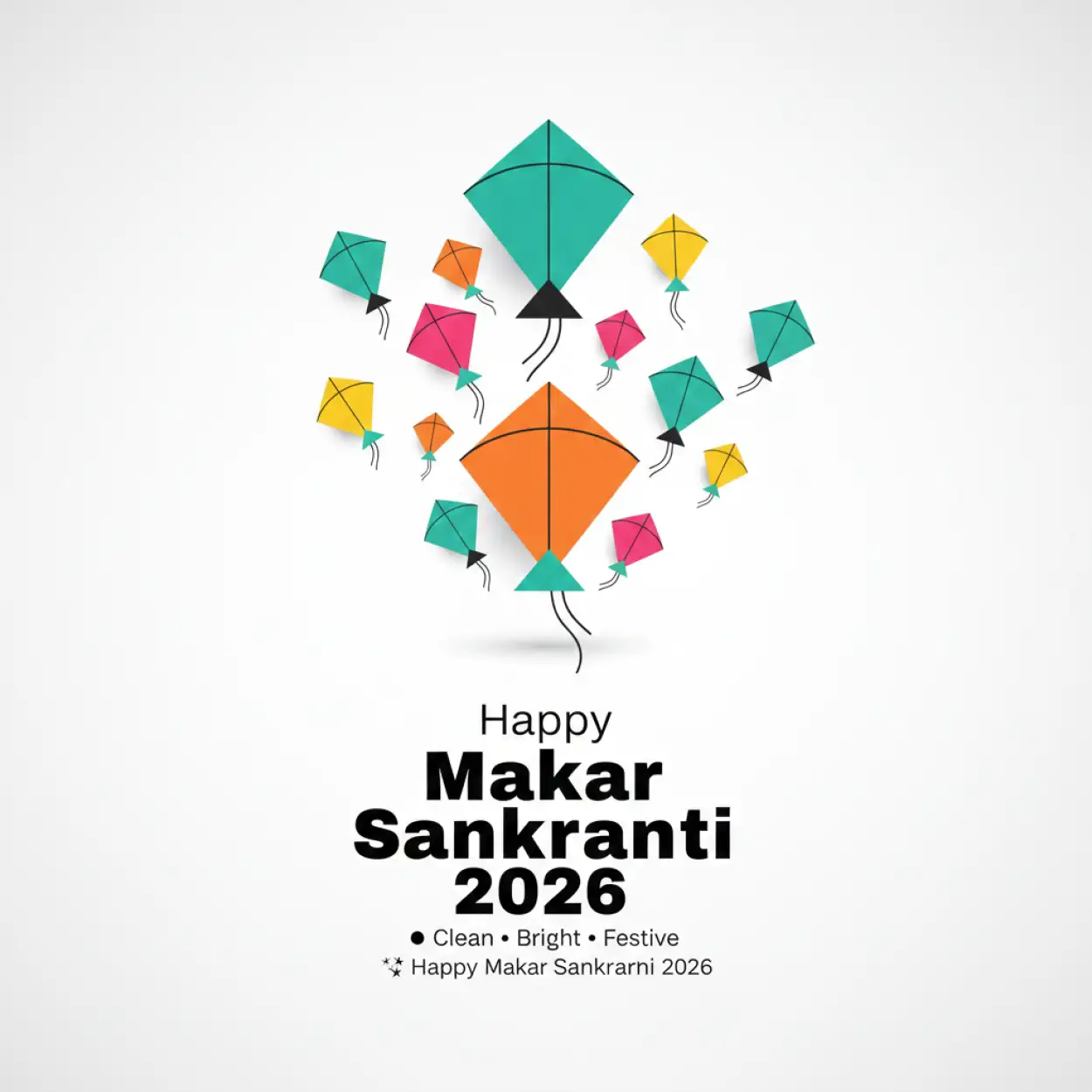 makar sankranti 2026 wishes vector illustration