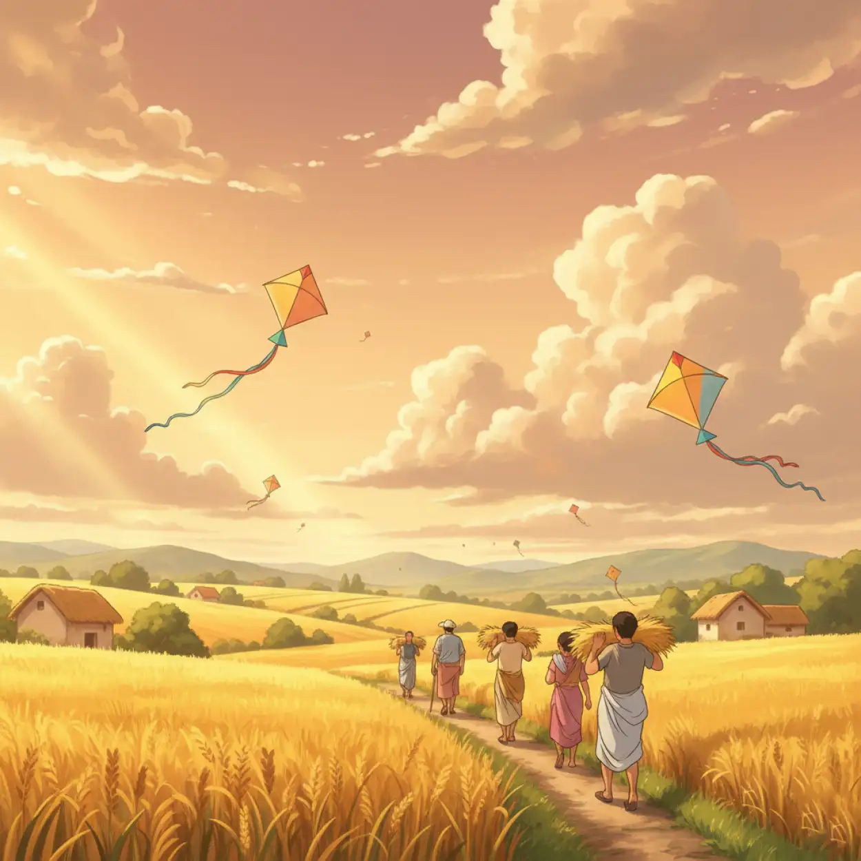 makar sankranti background 8k ultra hd