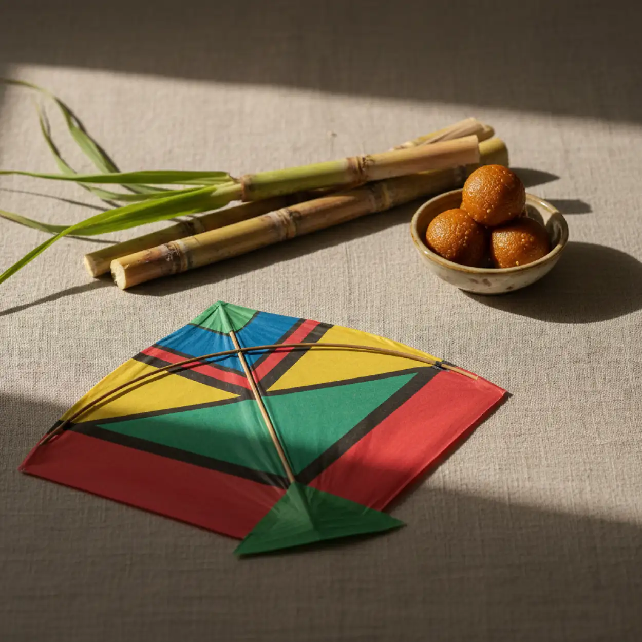 makar sankranti background city rooftop