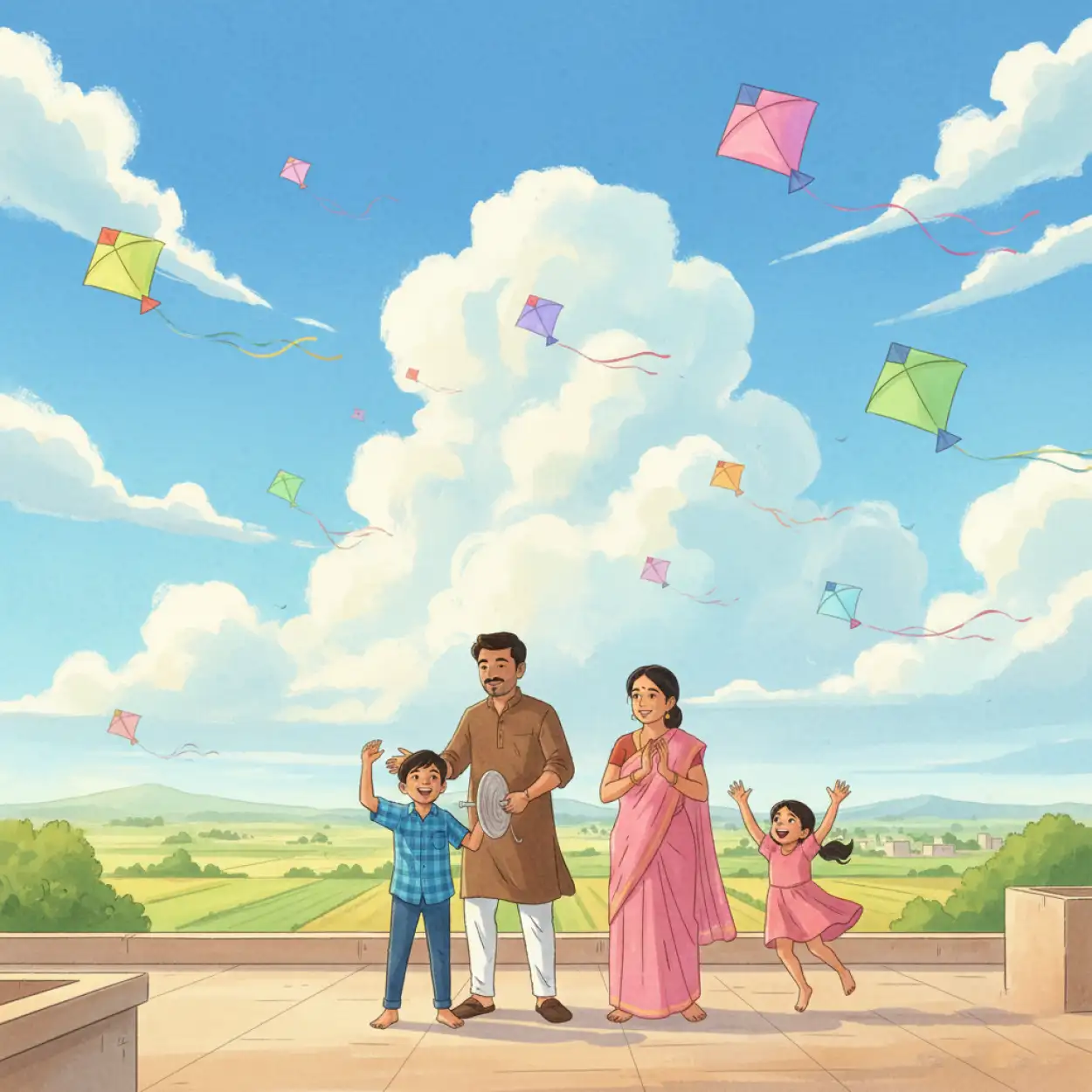 makar sankranti background clean aesthetic style